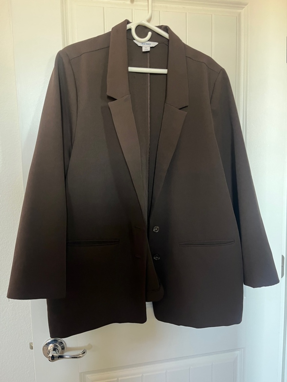 Old Navy Brown Relaxed Single-Breasted Blazer